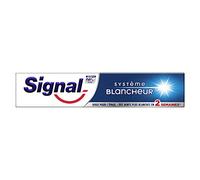 Signal Pasta de dientes con sistema blanqueador, blanqueador natural, esmalte remineralizado, tubo de 75 ml