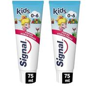 Signal Pasta de Dientes Infantil 0-6 años Sabor Fresa Para Dientes de Leche 75ml x1 (Paquete de 2)