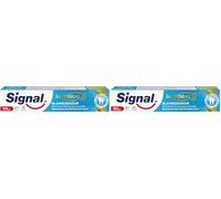 Signal Pasta de Dientes Integral 8 Blanqueador Con ingredientes de origen natural 75 ml x1 (Paquete de 2)