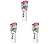 Signal Pasta de Dientes Junior 6-13 años Sabor Frutos Rojos Para Dientes de Leche y Permanentes 75ml x1 (Paquete de 3)
