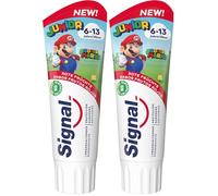Signal Pasta de Dientes Junior 6-13 años Sabor Frutos Rojos Para Dientes de Leche y Permanentes 75ml x1 (Paquete de 2)