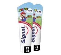Signal Pasta de dientes Junior Super Mario frutos rojos, 6-13 años, 2 x 75 ml