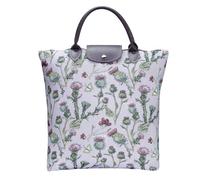 Signare Bolsa de compras plegable reutilizable con diseño de arte popular mexicano (cardo)