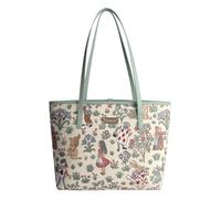 Signare Elegante bolso de hombro - Charles Voysey Alicia en el país de las maravillas - Bolsa de algodón resistente y espaciosa para uso diario (Alicia en el país de las maravillas)