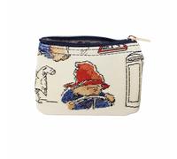 Signare Monedero beige con cremallera para mujer, diseño de oso Paddington, bolsa de cambio pequeña y ligera, fácil de transportar, multicolor, W 12cm x H 8cm x D 1cm, Bolsa con cremallera