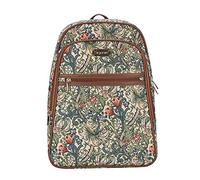 SIGNARE Tapestry BKPK-GLILY - Mochila con bolsillo frontal y diseño de lirio dorado de William Morris