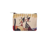 Signare Tapestry Design Rosina Cat Coppia Art Mini Monedero con cierre de cremallera