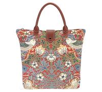 Signare Tapestry Strawberry Thief - Bolsa plegable para la compra, compacta, reutilizable y ecológica, multicolor, (Open): W 38 x H 35.5 x D 9 cm