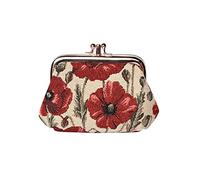 Signare Tapiz Lindo y Exquisito Monedero de Doble Bolsillo con Cierre de Beso para Mujer con diseño Floral, Amapola, Talla única, BAGUtility