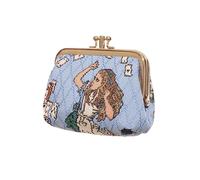 Signare Tapiz Lindo y Exquisito Monedero de Doble Bolsillo para Mujer con diseño Floral (Alicia en el país de Las Maravillas Nada más Que Tarjetas)