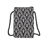Signare Tapiz Mini bolso cruzado para teléfono, bolso de mujer para teléfono, bolso para teléfono móvil, bolso para teléfono inteligente, bolsa para teléfono inteligente (Art Deco - Luxor)