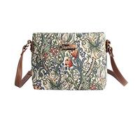 Signare Tapiz mochila bandolera mujer bolsos pequeños mujer con diseño de William Morris (Lirio dorado)
