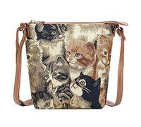 Signare Tapiz mochila bandolera mujer mochila pequeña con diseño (Gatas)