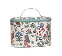 Signare Tapiz Neceser Mujer Organizador de Maquillaje Bolsa de Maquillaje Neceser Maquillaje con diseño de Flores y Criaturas de jardín (Alicia en el país de Las Maravillas)