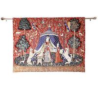 Signare Tapiz para colgar en la pared, inspirado en la dama y el unicornio, un deseo de Mon Seul (138 cm x 103 cm)