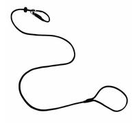 Signature - Correa antideslizante para perros, color negro, 1,25 m, ligera, con tapón de goma deslizante, correa de entrenamiento para perros, correa delgada deslizante, no necesita collar ni arnés