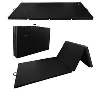 Signature Fitness - Alfombra de gimnasia plegable multiusos (122 x 24 x 5,1 cm, extra gruesa, alta densidad, antidesgarro, color negro