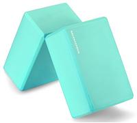 Signature Fitness BalanceFrom - Juego de 2 bloques de yoga de alta densidad, 9 x 6 x 4 pulgadas cada uno, par (verde)