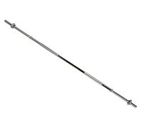 Signature Fitness - Barra de 5 pies con cierres de estrella, cromada