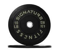 Signature Fitness Discos de peso olímpicos de 2 pulgadas con cubo de acero, 10 libras, par