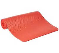 Signature Fitness Esterilla de yoga extra gruesa de alta densidad antidesgarro con correa de transporte, 1/2 pulgada, color rojo