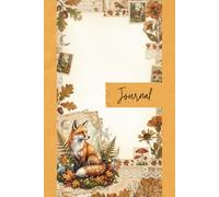 Signature Fox Junk Journal Pages - 6x9 Enchanted Forest Stationery - 100 Decorative Writing Sheets with Magical Fox, Mushrooms, Ferns, Autumn Leaves and Old Ephemera Textures