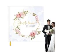 Signature Guestbook for Wedding - Birthday Parties Visitor Register Sign-in Book, Wedding Scrapbook for Sign, Parties Guestbooks with Hard Cover for Wedding Reception Birthday Party
