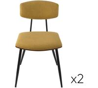 Signature Lote de 2 sillas de tela mostaza - a24 cm