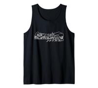 Signature Santa Fe City Skyline - Recuerdo de Nuevo México Camiseta sin Mangas