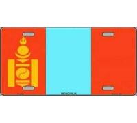 SIGNCHAT Placa de matrícula con Bandera de Mongolia, 15 x 30 cm