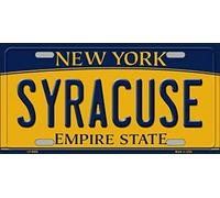 SIGNCHAT Placa de matrícula de 15 x 30 cm con diseño de Syracuse New York State