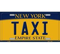 SIGNCHAT Placa de matrícula de 15 x 30 cm con diseño de Taxi de los Estados de Nueva York