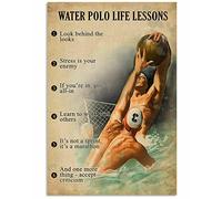 SIGNCHAT Póster decorativo divertido de Waterpolo Life Lessons para pared, letrero de metal de 8 x 12 pulgadas