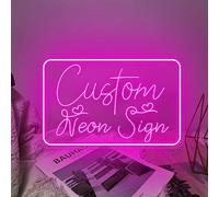 SIGNCLUBS Letrero Neon Personalizado 3D Art Carving Decoración de Pared Boda Fiesta de Cumpleaños Bar Sala de Juegos LED Señales Luminosas El brillo del USB es ajustable Luces Neon