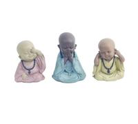 SIGNES GRIMALT by SIGRIS Figuras De Budas De Resina Incluye 3 Unidades Figuras Budas Colección Oriental Decor and Go