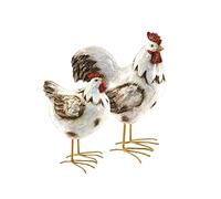 SIGNES GRIMALT by SIGRIS Figuras Decorativas Gallinas Incluye 2 Unidades Figuras Animales Colección Rústico Decor and Go