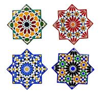 Signes Grimalt By Sigris - Posavasos hidráulico Pack 4 Unidades Cocina | Posavasos Multicolor - 0x10x10 cm