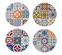 Signes Grimalt By Sigris - Posavasos hidráulico Pack 4 Unidades Cocina | Posavasos Multicolor - 0x10x10 cm