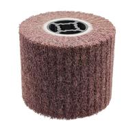 Signi Cepillo abrasivo de alambre no tejido para pulir la rueda de pulido para tratamiento de superficies, acero inoxidable, aluminio, cobre, metal, 120 x 100 x 19 mm (grano 60)