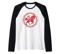 Signo Animal del año Lunar Chino 2026 Año del Caballo de Fuego Camiseta Manga Raglan