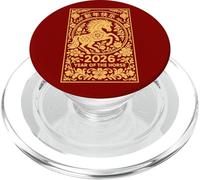 Signo Animal del año Lunar Chino 2026 Año del Caballo de Fuego PopSockets PopGrip para MagSafe