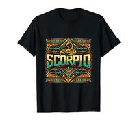 Signo Colorido del horóscopo de la astrología de la astrología Tribal del Zodiaco Camiseta gráfica económica, Hombre, Negro, XL