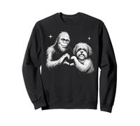 Signo con Forma de corazón con Forma de corazón de Shih Tzu Bigfoot, Amante de los Perros Sudadera