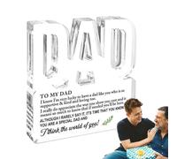 Signo de acrílico a mi padre, signo de acrílico papá de su | Recuerdo de papá de la hija | Gracias padre recuerdo hijo hija