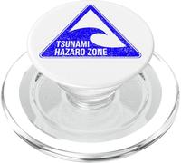 Signo de Advertencia de Zona de Peligro de Tsunami PopSockets PopGrip para MagSafe