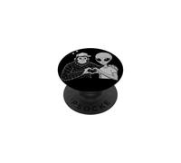 Signo de Amor Entre Bigfoot y Alien Sasquatch, Bigfoot Alien Heart PopSockets PopGrip Adhesivo
