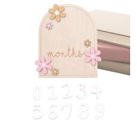 Signo de anuncio de bebé, paneles de mensuales para bebés | Signo de anuncio de nacimiento con tarjetas de paso de patrón de margarita linda | Foto estudio posando accesorios, nombres para