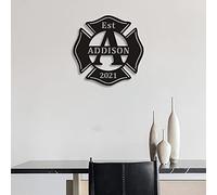 Signo de apellido de familia de metal personalizado, letra dividida inicial de madera, nombres cortados con láser, año estimado, fecha de establecimiento, monograma personalizado, decoración del hogar