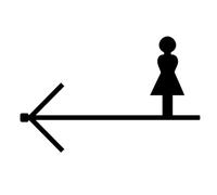 Signo de baño Señalización de baño Guía de señalización de inodoro for hombres y mujeres de montaje lateral Consejos de señalización Señal de baño WC Señales de puerta de sección de oficina(6)