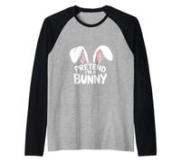Signo de Conejo de fingir Que Soy un Conejo Memes Divertidos Camiseta Manga Raglan